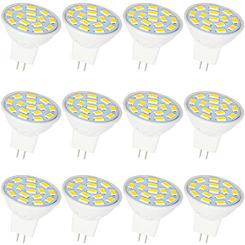 Jenyolon MR11 GU4 LED Lampen neutralweiß 2.5W, 12V, 4000K, 300Lm, Ersatz für 20-25W Halogenlampen Glühlampen, GU4 MR11 LED Leuchtmittel Birne Spot Licht, 120°Abstrahlwinkel, 12er Pack