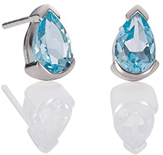 namana 925 Sterling Silber Ohrringe für Frauen mit Halbedelsteinen, Natur-Edelstein-Ohrringe für Damen, 925 Silber Ohrstecker mit birnenförmigen Natursteinen