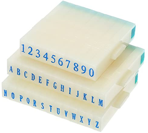PATIKIL Abnehmbare Nummer Briefstempel Kunststoff 9+26 Ziffern Schriftgröße 6 Ziffer 0-9 Alphabet A-Z Kombinationsset für Kartenalbum Unterricht