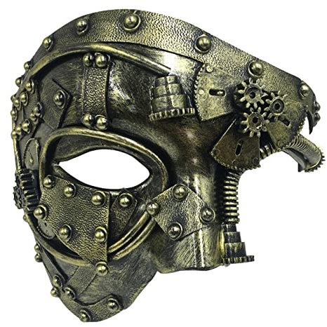 Mécanique Steam Punk l'Opéras, MascaraVintage Hommes Luxe Vénitien Demi Masque/Fête/Bal Fantaisie/Mardi Gras/Mardi Gras/Décoration Murale