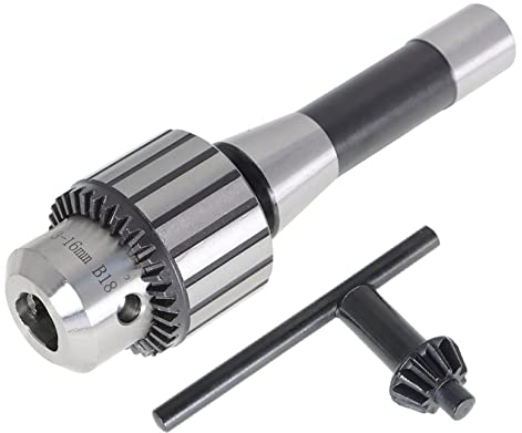 1/8 - 5/8 Drill Chuck, R8-B18 Super Heavy Duty Drill Press Chuck with K32 Chuck Key (3-16 MM)