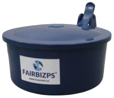 FAIRBIZPS Spitting Mug, Plastic Spit Mug, Spitting Mug for Old Age, Spit Bowl, Leakproof Spittoon Mug with Lid, Cough Spitting Box (300ml) Blue- Pack of 1