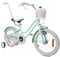 sun baby Mädchenfahrrad 16 Zoll Radgröße Heart Bike zur Auswahl, mit Abnehmbarer Schubstange, Kinderfahrrad für Mädchen von 2 bis 6 Jahre (Silver Moon Mint, 16 Zoll)