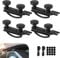 EFUTURETIME 4 Set Dachbox Befestigung, Universal Auto Van Montage Fitting, U Bügel Dachträger 85 mm Innenbreite, 2 Urtband 25mm, Rund Punktaufkleber