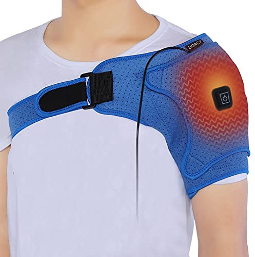 Heated Shoulder Wrap,USB Powered Shoulder Support Brace,Shoulder Strap,Adjustable Temperature Electric Shoulder Pad for Men and Women,Shoulder Heating Pad for Shoulder Pain Relief