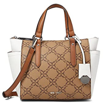 Nine West Cedar Satchel Mokka Logo Multi One Size, Mokka-Logo, mehrfarbig, Einheitsgröße