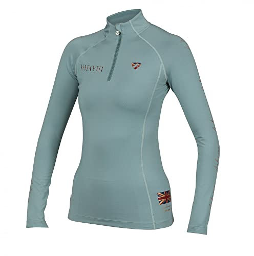 Shires Aubrion Team Womens Long Sleeve Base Layer - Sage Large