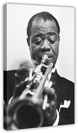 FISH DRAGATE Leinwand-Poster, Jazz-Musiker, Louis Armstrong 52, Schlafzimmer, Dekoration, Sport, Landschaft, Büro, Raumdekoration, Geschenkrahmen, 60 x 90 cm