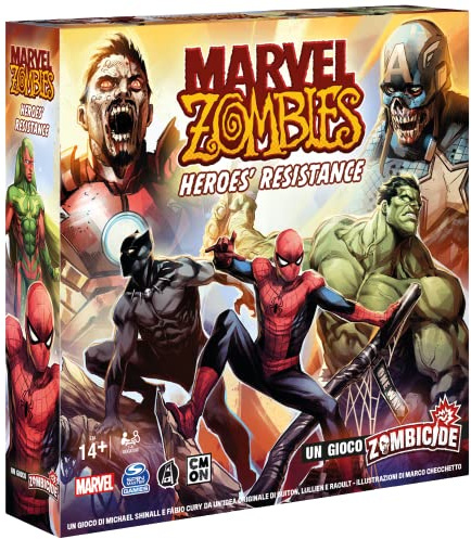 Asmodee - Marvel Zombies: Heroes Resistance – Gesellschaftsspiel Zombicide, 1 bis 4 Spieler, 14 Jahre und Ausgabe in Italienisch