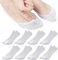 ILovDaisy 8 Paar Füßlinge Ballerina Socken Damen Atmungsaktiv Füsslinge, Unsichtbare Sneaker Socken No Show Rutschfeste Socken mit Siliconpad Kurze Socken Halbsocken Weiß 39-42
