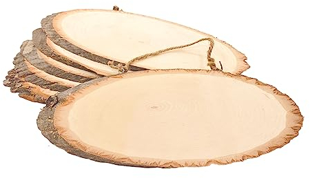 6 Stück 33 cm ovale Holzscheiben Lindenholz Plakette Hängeschilder zum Brennen Malen Basteln