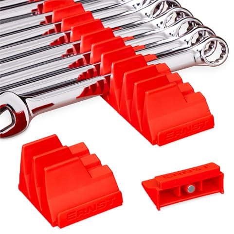 Ernst Manufacturing 40 Tool Magnetic Wrench Pro, Red