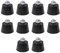 PARFCO 10 Stück Gummifüße Schraubbar, Verstellbare Stellfüße M8, rutschfeste Füße für Möbel, Edelstahl Gummifüße für Wohnmöbel, Fitnessgeräte, Mechanische Geräte