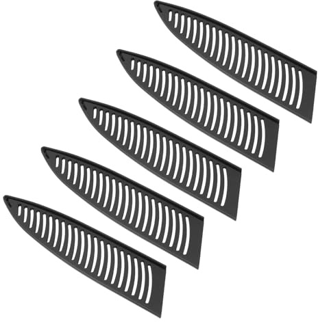 PATIKIL PP-Sicherheitsmesser-Abdeckhülsen für 20,3 cm Kochmesser, 5 Stück, Messer, Kantenschutz, Klingenschutz, Universal-Messerscheide für Küche, schwarz