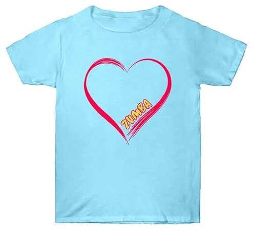 Unisex Zumba Training Wear Heart Print Rundhalsausschnitt Unisex T-Shirt Zumba Class Dance Fitness Kurzarm-Top
