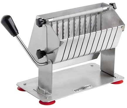 GGM Gastro Premium Coupe-Currywurst - 10 tranches de saucisse - Cutter en acier inoxydable de qualité - Parfaitement tranchée - Stable et antidérapant - Usage Commercial et domestique - CWSH100
