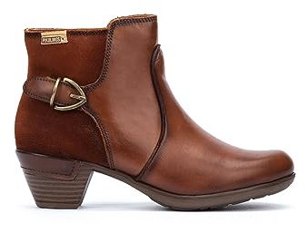 Pikolinos Stiefeletten mit Absatz in Leder Rotterdam für Frauen Farbe Marrón