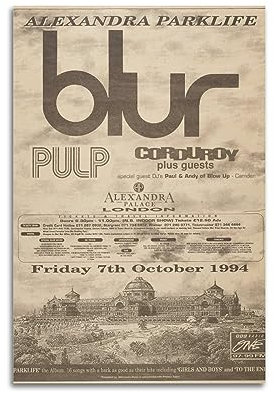 V BY N Blur Moive Poster Vintage Art Cover Room Decor Aesthetic Bedroom Decor Canvas Poster For Bedroom 12x18inch(30x45cm) Unframe-style