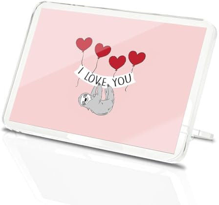 Classic Rectangle Magnet with Stand - I Love You Sloth Heart Pattern - Fridge Locker Office Whiteboard Toolbox #170628