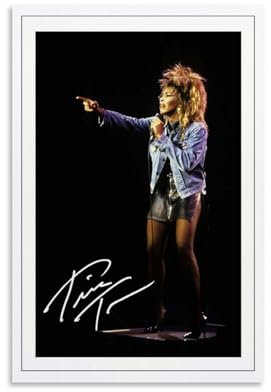 DEEBOW TINA TURNER SIGNED Poster Decorative Painting Canvas Wall Posters And Art Picture Print Modern Family Bedroom Decor Posters 08x12inch(20x30cm)