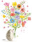 20 Servietten Tiermotive Igel mit Blumenstrauß als Tischdeko. Papierservietten mit Motiv. Auch für Decoupage und Serviettentechnik 33x33cm