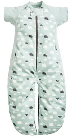 POUCHTALES Gigoteuse Bébé 1.0 TOG | Pyjama Chaud pour Bébé Marcheur | Gigoteuse avec Jambes | Pyjama d'hiver et d'automne des Nuages 2-12 Mois