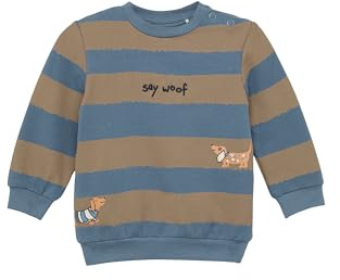 s.Oliver Gestreiftes Sweatshirt mit Stickerei und Print