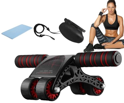Neamou Ab Wheel Roller für das Rumpftraining,Ab Roller | Automatisches Rebound-Bauchrad,4-Rad-Bauchrad, Bauchtrainer, Plank-Bauch-Roller für Rumpftrainer