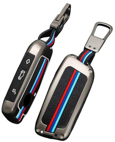 Teenpull Kompatibel mit BMW Autoschlüssel Hülle mit Schlüsselanhänger und Geschenkbox X5 X6 2024/2 3 5 7 Series X1 X7 iX i7 XM 2023-2024 Für BMW Metall-Schlüsselhalter für Schlüsselzubehör