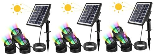 HANABASS 3 Stück Outdoor Dekoration Unterwasser Teichleuchten Abs Solar Teichleuchten Teich Solarleuchten