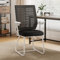 BTGGG Desk Chair No Wheels with Armrest, Chair for Home Office with Sturdy Metal Legs, Breathable Mesh Chair for Study, Computer, Reception(Black)