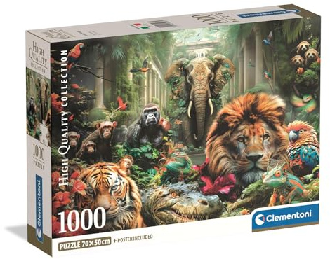 Clementoni Puzzle Mystischer Dschungel 1000 Teile Erwachsene - HQ Collection - 70 x 50 cm - Anspruchsvolles Puzzle 14-99 Jahre - 39987