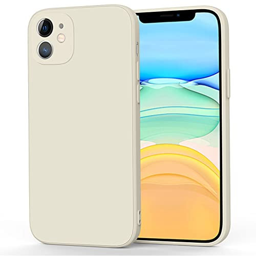 Mugust Handyhülle für iPhone 11 Hülle, Ultradünne Weiche Flüssigsilikon Hülle, Vollständige Schutzhülle Handyhülle für iPhone 11 (Milchig weiß)