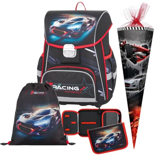 Generisch Auto - Car - Oxy Bag PREMIUM ONE Schulranzen-Set (4 teilig mit Schultüte)