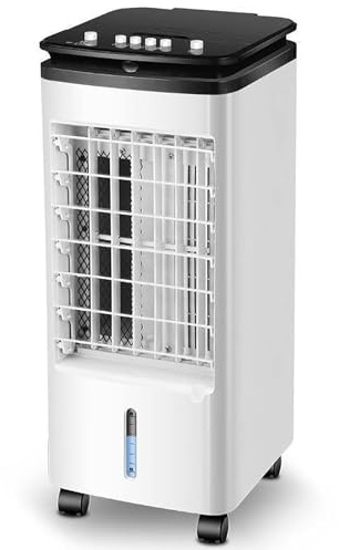HBHXDZ Climatiseur silencieux sans tuyau, climatiseur split à angle large qui souffle de l'air froid avec double réservoir d'eau