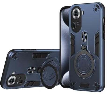 Telefonmode Kompatibel mit OPPO Reno 11 5G-Hülle, stoßfest, magnetischer Ständer, harte Abdeckung, stoßfest, staubdicht, sturzsicher, Schutzhülle in Militärqualität, kompatibel mit OPPO Reno 11 5G Han