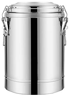 Ruiseawing Cubo térmico, dispensador de Agua Caliente, urnas de Acero Inoxidable para Catering, hervidor de Agua (sin Grifo, 20 l)