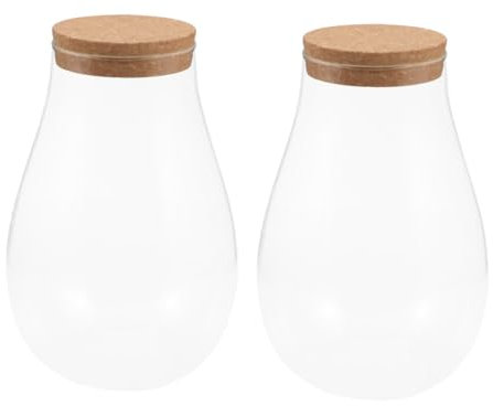 ROMISBABA 2piezas Botella De Terrario Corcho para y Flores para Interiores y Exteriores Diseño y