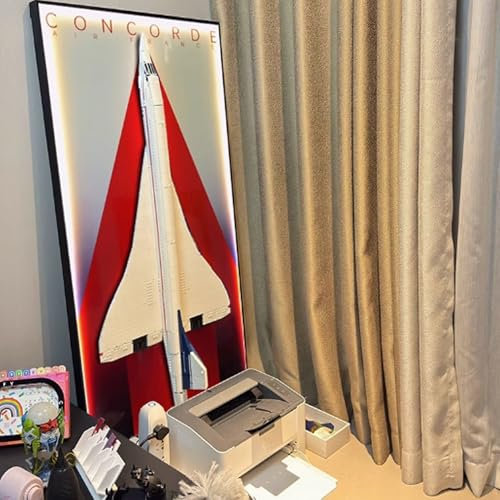 Acryl-Vitrine, kompatibel mit Lego 10318 Concorde Displaybox-Set, staubdichtes Box-Set, transparente Vitrine (nur Vitrine, Kit nicht im Lieferumfang enthalten) (Stil A)