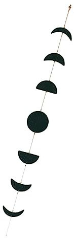 Yardenfun Mondzyklus Wandbehang aus Metall Boho Stil Vielseitige Wanddekoration für Wohnzimmer Schlafzimmer Balkon Handgefertigt Dekorativ
