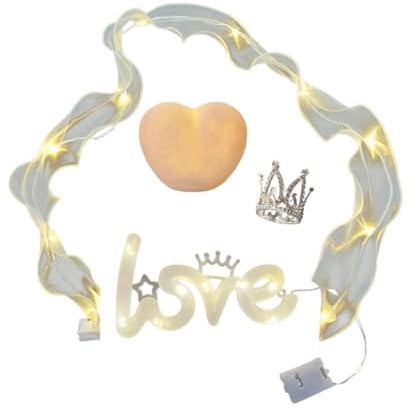Koolenry Valentine'S Day Heart-Shaped Cake Decoration, Romantic Baking Decoration, Couples' Decoration,