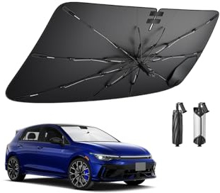 BIBIBO Kompatibel mit VW Golf 8 MK8 GTI GTE GTD R 2020-2025 2026 Sonnenschutz Abdeckungen Frontscheibe Sonnenschirm Die Vordere Schallwand Windschutzscheibe Auto Sonnenblende Golf 8 Zubehör