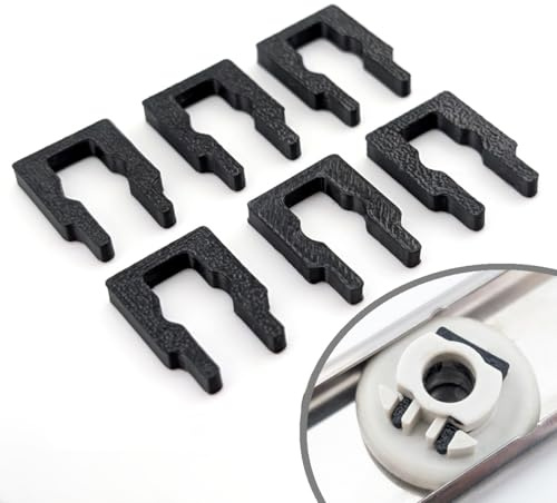 6 Stück Besteckkorb Klammer passend für Miele Geschirrspüler 09759811 | Schwarz Kunststoff Reparatur Zubehör Austausch Montage Ersatzteil Wartung Instandsetzung Nachrüstung