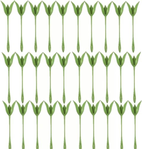 Hergestellt aus ABS und Grün. Dieses Set aus 10/20/30 Rosen-Serviettenhaltern und Origami-Blumen-Werkzeugen ist perfekt für schöne Hochzeitstische und Party-Dekorationen. (30 Stück)