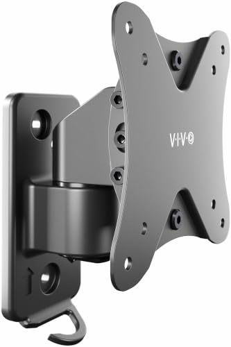 VIVO Modular Small TV Wall Mount, Monitor Wall Mount, RV TV Wall Mount, Up to 32 inch Screens, Low Profile, Fully Detachable, Single Stud, VESA 75x75 and 100x100, Holds 44 lbs, Black, MOUNT-TS132L