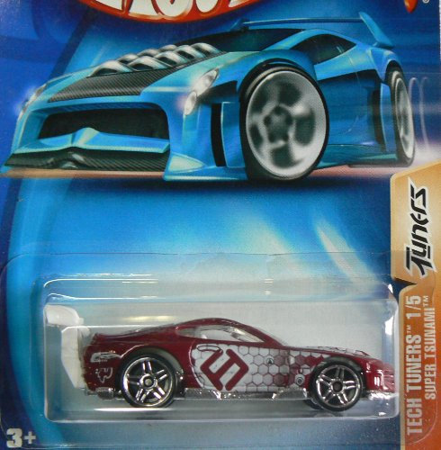 Hot Wheels Tech Tuners Series #1 Super Tsunami 2004 Card Light Red 8 #2003-100 Collectible Collector Car Mattel 1:64 Scale