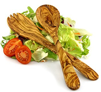 'Couverts à salade Belvedere en bois d'olivier 30 cm