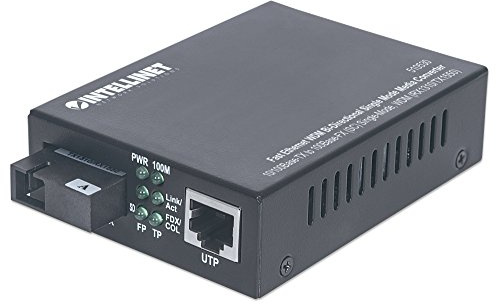 Intellinet Fast Ethernet WDM Media Converter, SC Single-Mode to RJ45 510530