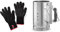 Weber Premium Gloves, Size L/XL, black, heat resistant & 7416 Chimney Starter