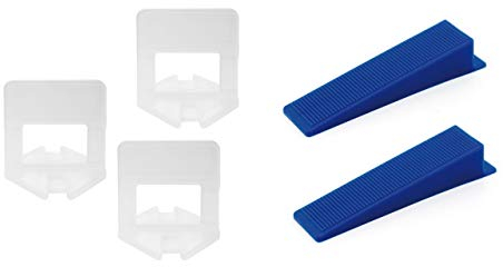 Lantelme TOP Fliesenverlegehilfe Fugenbreite 1,5 mm 250 Stück Zuglaschen 100 Stk. Keile Niveliersystem 5819